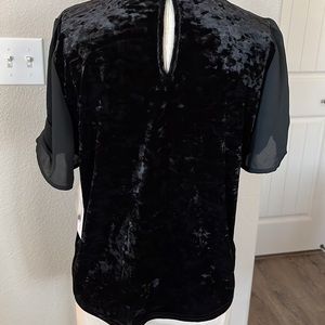 VELVET With CREPE-SLEEVED TEE